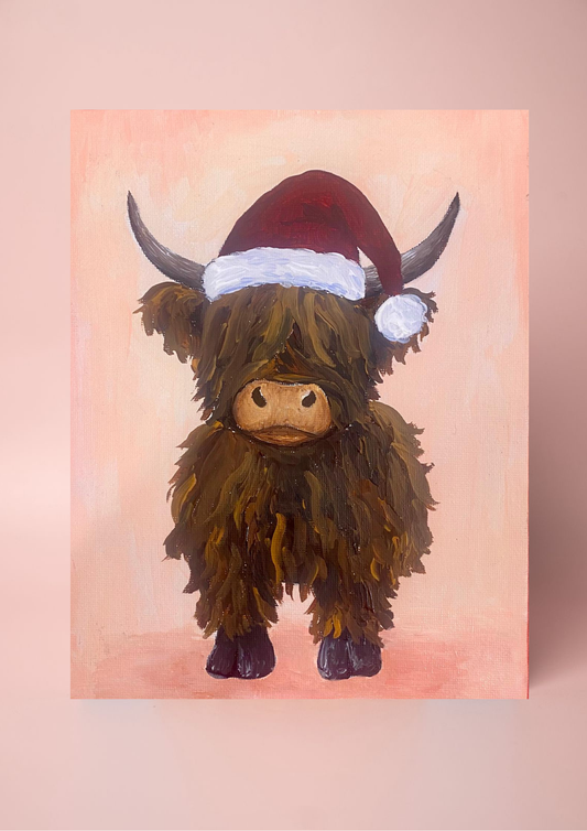 Festive Highland Cow