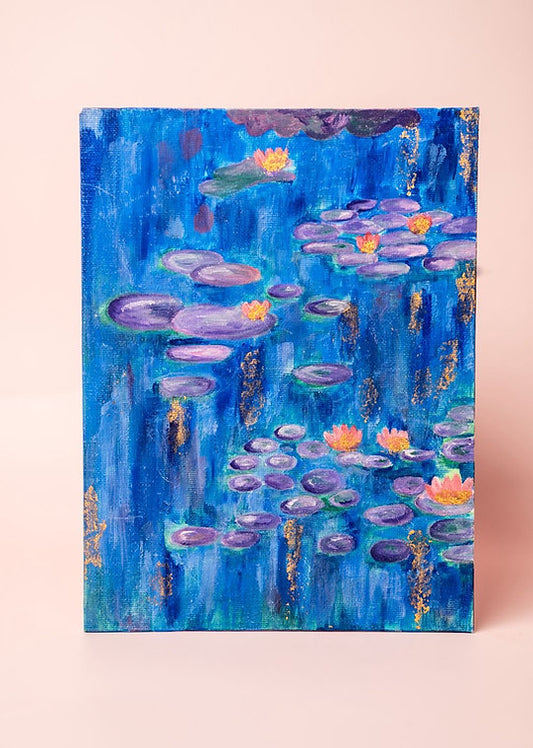 Paint Away at Home - Water Lilies - Gold leaf paper